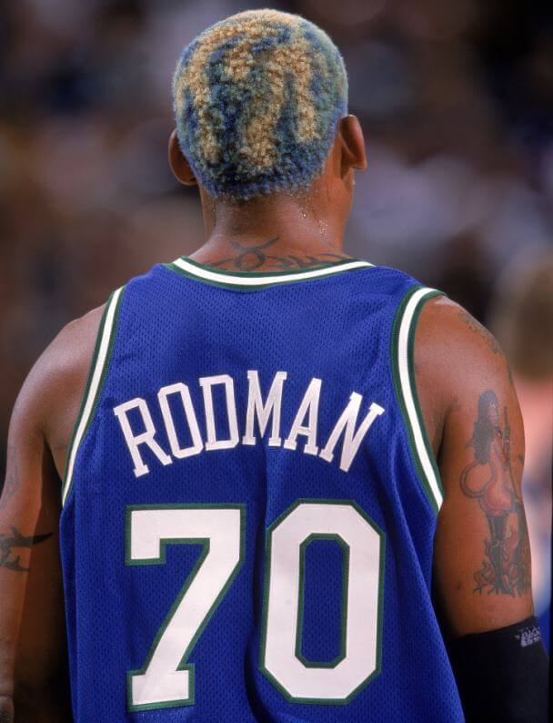 Dennis Rodman con el 70